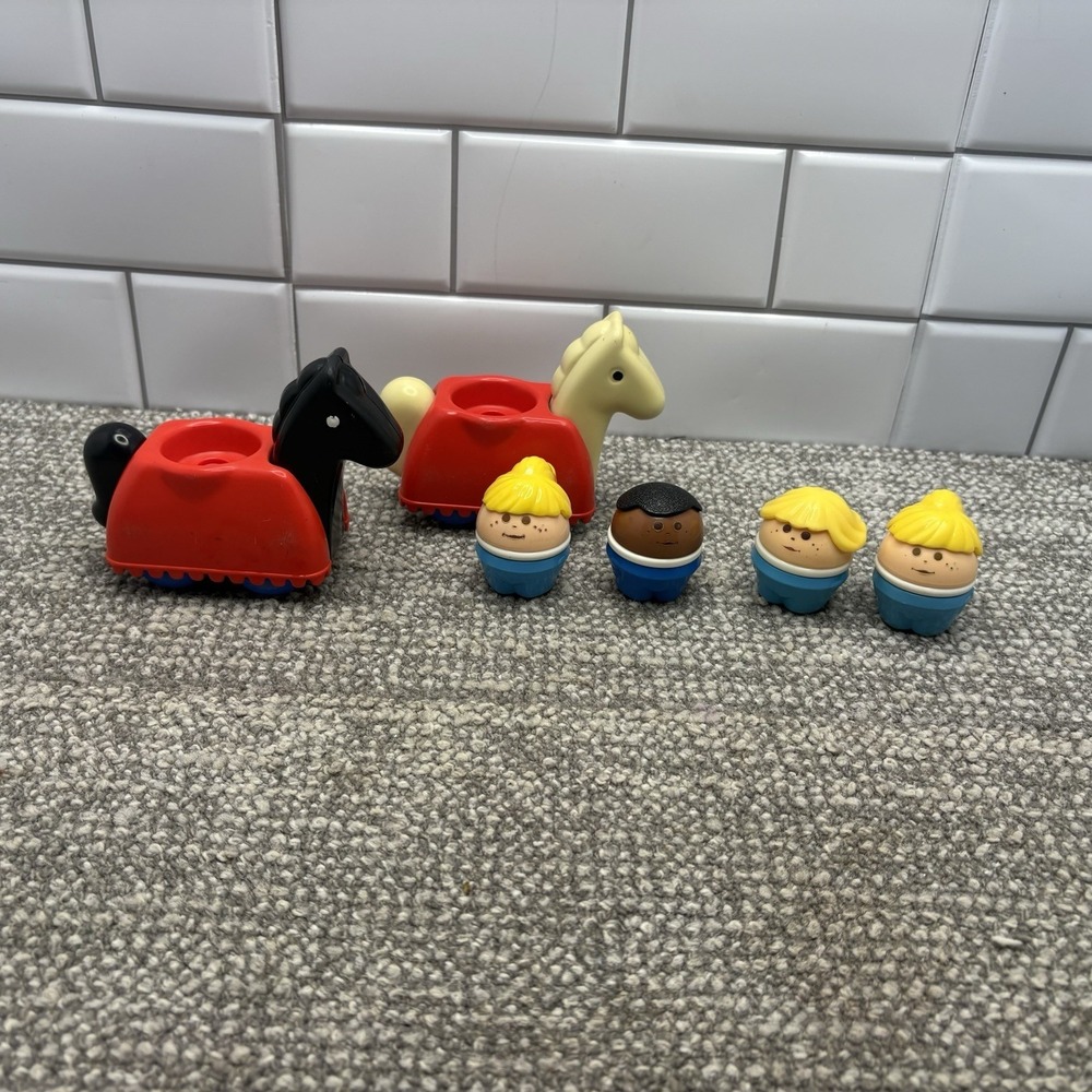 Little Tikes VTG Rolling Horses With People Waffle Block Accessories Replacement